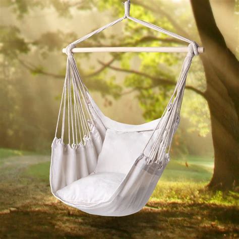 Outdoor Leisure Swing Chair Indoor Rocking Chair Canvas Hammock For Camping Hiking Picnic ...