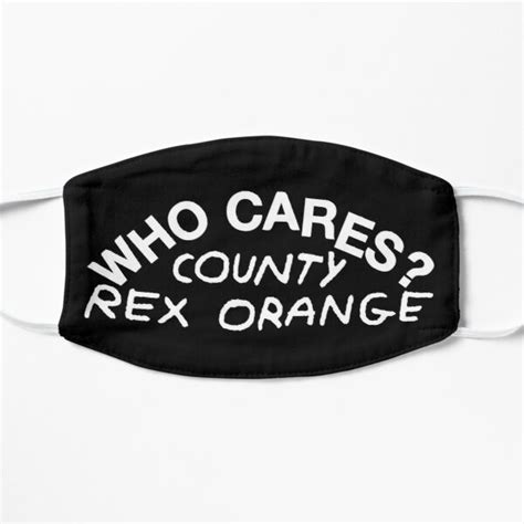 Rex Orange County Face Masks - Rex Orange County Merch Who Cares Flat Mask RB2307 - ®Rex Orange ...