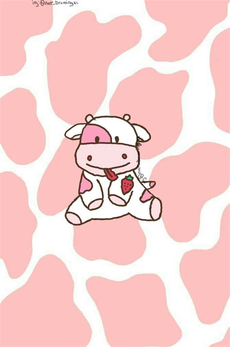 Pink Cow Aesthetic Wallpaper - Jarot Madana