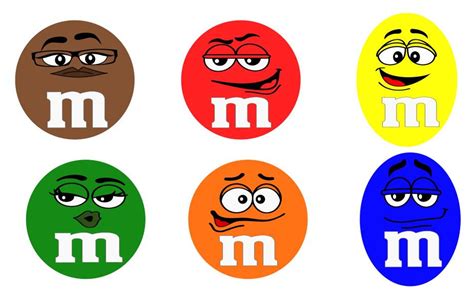 Printable M&M Faces Svg Free