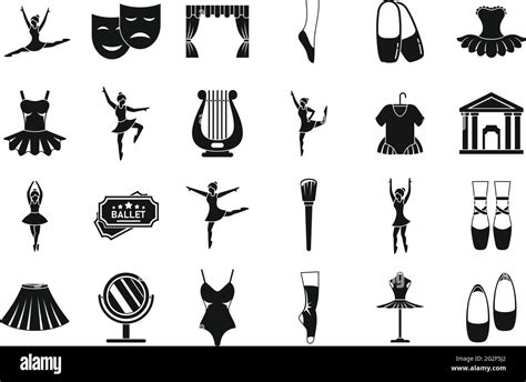 Ballet dance icons set, simple style Stock Vector Image & Art - Alamy