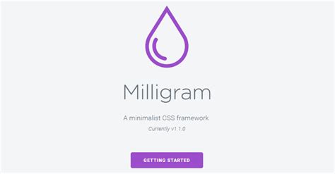 Milligram.css - Minimalist Frontend Library for Developers - Hongkiat