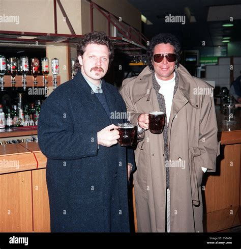 Tom Jones and son Mark Jones at LAP Having a Quick Pint Crawshaw Stock Photo - Alamy