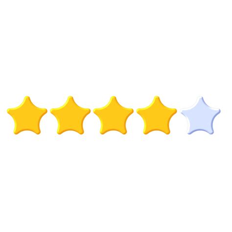 Rating Stars 3d Icon, Rating, Stars, 3d PNG Transparent Clipart Image ...