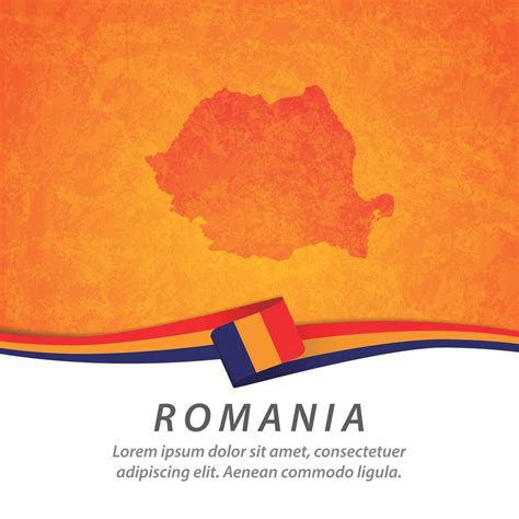 Romania flag with map 2711455 Vector Art at Vecteezy