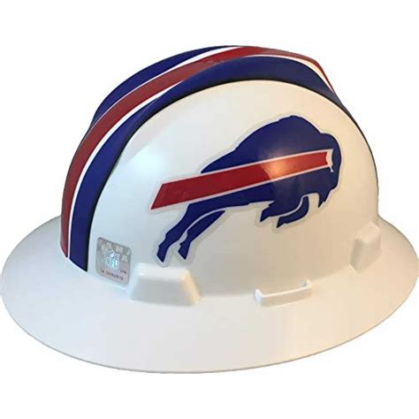 MSA 10194745 NFL V-Gard Full Brim Hard Hat, Buffalo Bills, Standard (61 ...