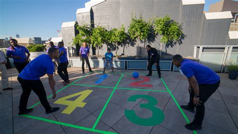 Kids Playing Four Square