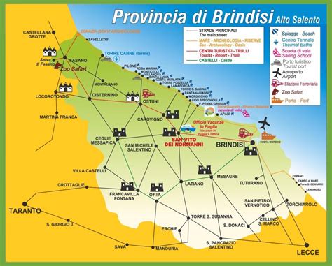 Province of Brindisi tourist map