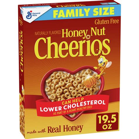 Honey Nut Cheerios, Cereal with Oats, Gluten Free, 19.5 oz - Walmart.com - Walmart.com