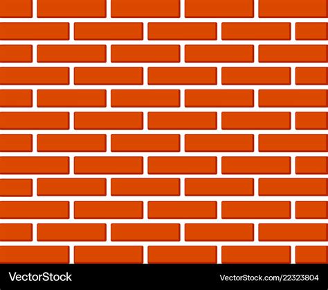 Seamless Brown Brick Wall Background In Cartoon Style Stock Vector ...