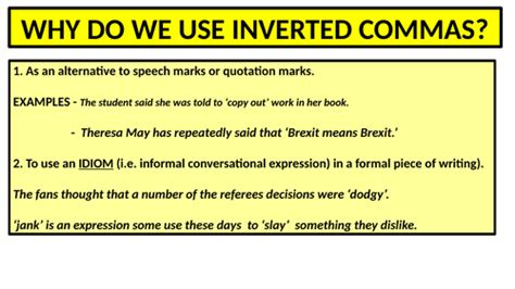 INVERTED COMMAS | Teaching Resources