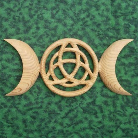 Triple Moon Goddess With Triquetra-celtic Pagan Symbol-modern - Etsy ...