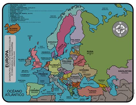 dirigir enlace Cría mapa de europa con los nombres soborno Mata ...