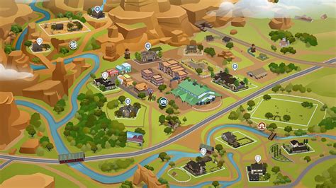 The Sims 4 Horse Ranch: Chestnut Ridge World Map Explained - Prima Games