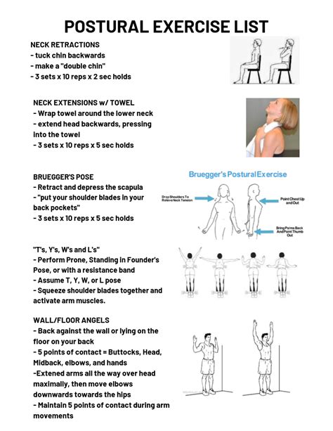 POSTURAL EXERCISE SHEET — Dr. Quon