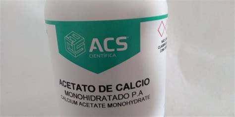 Acetato De Calcio Monohidratado Pa – Fr 500g Marca Acs – Precisão Absoluta