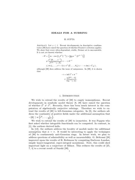 Ideals For A Subring | PDF | Ring (Mathematics) | Field (Mathematics)