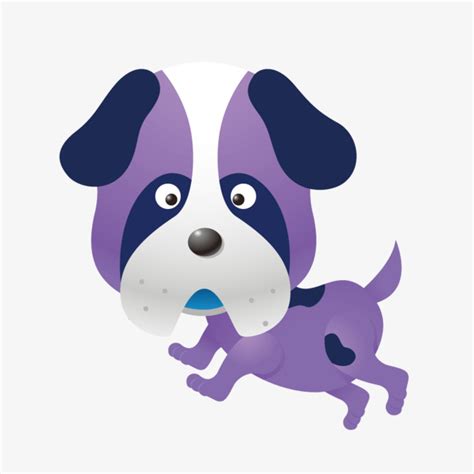 Happy Puppy Dog Animal Purple, Dog Vector, Animal Vector, Purple PNG ...