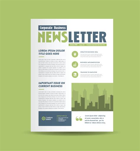 Business Newsletter Design and Monthly Journal Design 2100227 Vector Art at Vecteezy