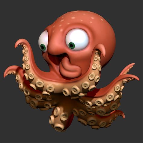 OBJ file Cute kraken・3D printing idea to download・Cults