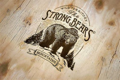 Download This Engraved Wood Logo Mockup In PSD - Designhooks