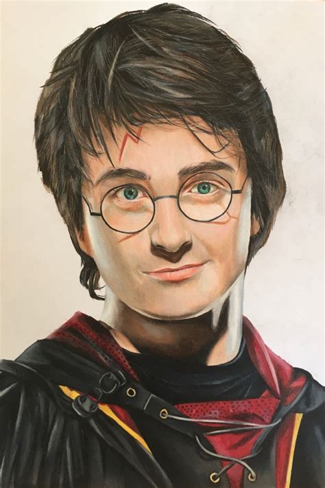 Realistic drawing of Harry Potter | Colored pencil portrait, Realistic ...