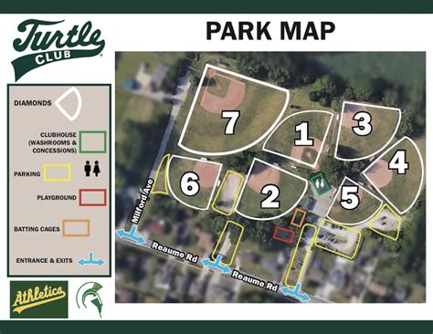 Diamond Layout (Turtle Club Baseball and Softball)