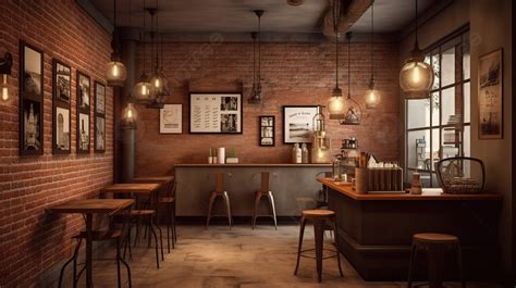 Coffee Shop In An Old Building Background, 3ds Max, 3d Render Coffee ...