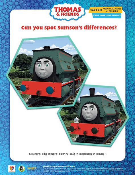 Samson – Spot the difference activity #ThomasandFriends #Printable # ...