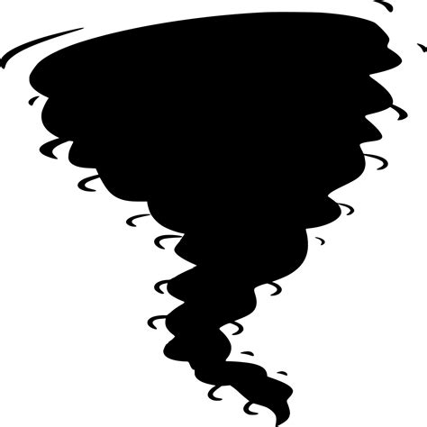 Vector silhouette of tornado on white background 23105074 Vector Art at ...