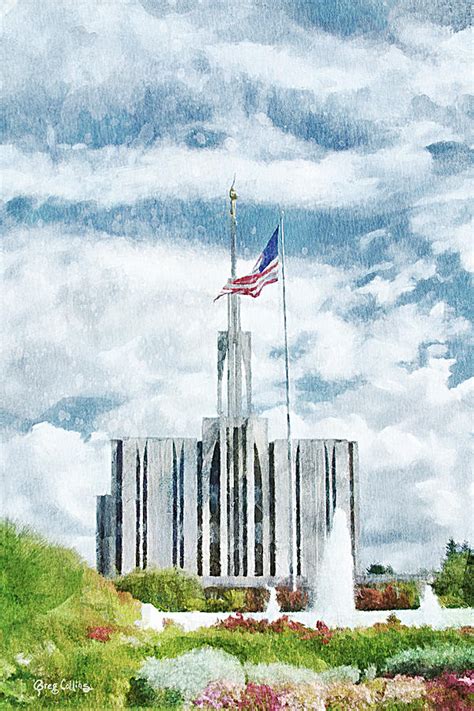 Seattle Temple 1 Painting by Greg Collins | Fine Art America