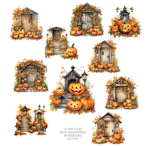 Halloween Porch By Vasmila Design | TheHungryJPEG