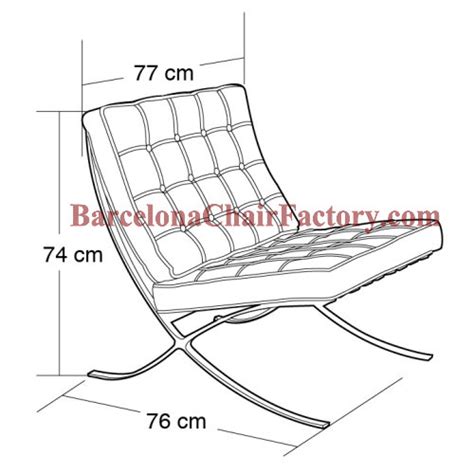 Dimensions of Barcelona Chair Sofa and Barcelona Furniture