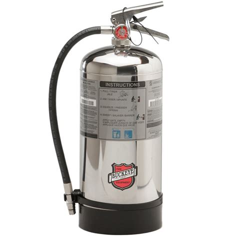 Buckeye 6 Liter Class K Wet Chemical Fire Extinguisher - Rechargeable Untagged - UL Rating 1-A:K