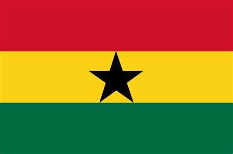 The official flag of the Ghana