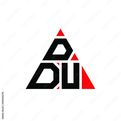 DDU triangle letter logo design with triangle shape. DDU triangle logo ...