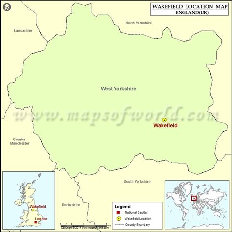 Where is Wakefield | Location of Wakefield in England Map