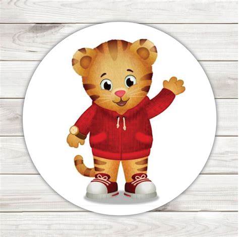 Personalized Daniel Tiger Round Stickers Daniel Tiger | Etsy