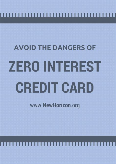 Avoid The Dangers Of Zero Interest Credit Card | Zero interest credit ...