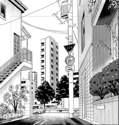 Anime City Backgrounds Drawing