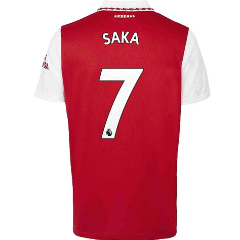 2022/23 adidas Bukayo Saka Arsenal Home Jersey - SoccerPro