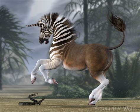 Quagga Unicorn by Daio.deviantart.com on @DeviantArt (With images) | Fantasy wall art, Magical ...