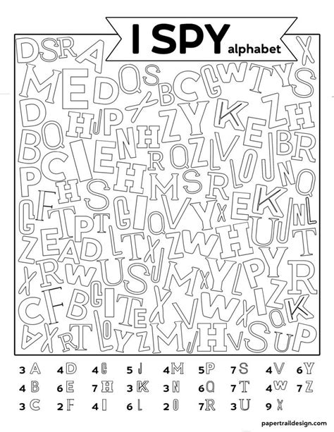 Free printable alphabet i spy game – Artofit