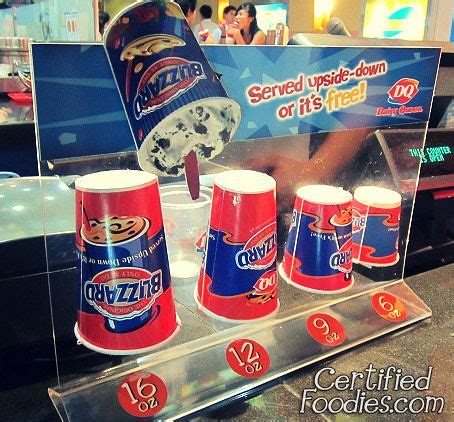 Cup sizes for Dairy Queen's Blizzard - it should be served… | Flickr