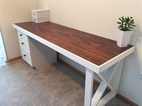 diy desk solid wood door topped with scrap laminate | Diy office desk, Door desk, Home office design