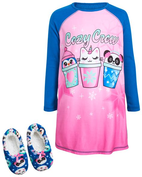 Rene Rofe Girls' Pajamas - Long Sleeve Sleep Shirt Nightgown with ...