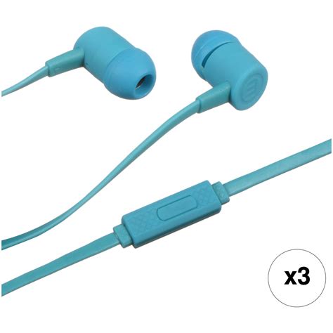 Maxell Solid 2 Earphones with Microphone Kit (3-Pack, Blue) B&H