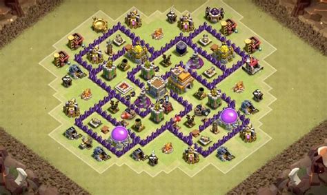 TH7 War Base Anti Dragon 02 | Clash of clans hack, Clash of clans ...