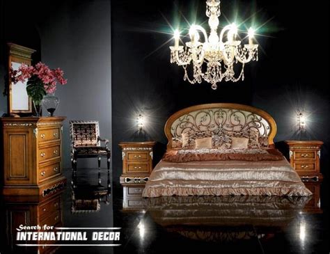 Luxury Italian bedroom and furniture in classic style