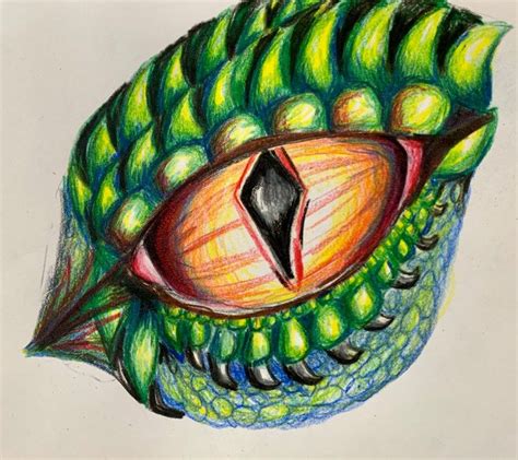 How to Draw a Dragon Eye with Colored Pencil - THAT ART TEACHER | Dragon eye drawing, Dragon eye ...